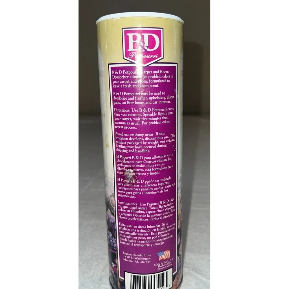 B&D Potpourri Carpet & Room Deodorizer Gardenia 24 Oz